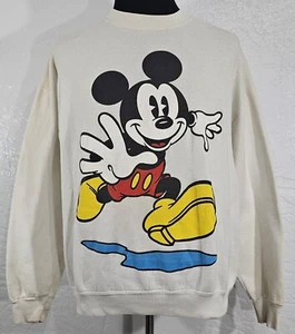 Sudadera De Colección Disney Mickey Mouse & Co Cuello Redondo Para Hombre Talla XL 90s 80s De Colección  - Imagen 1 de 16