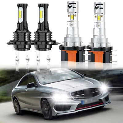 For Mercedes-Benz CLA250 2014 2015 2016 2019 LED Headlight Kit H7+H15 Bulbs - Image 1 of 4
