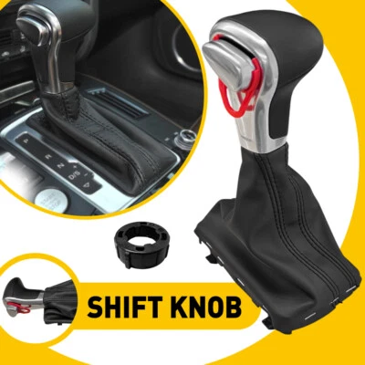 Perilla de cambio palanca de cambios cuero polaina cubierta bota para Audi A4 B8 A5 2009-2015 Foto 1 de 4