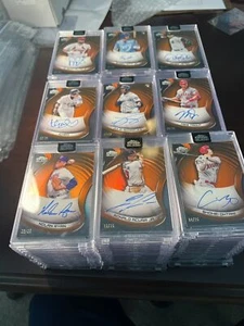 2022 Topps Chrome Black Orange /25 Auto Set Break PYC MASSIVE $CUT 8/8 63 Left! - Picture 1 of 105