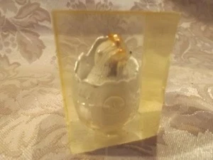 Unique vintage Chicken in Egg inside a lucite box - Picture 1 of 6