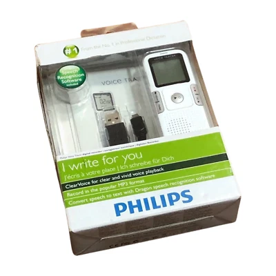 Philips Digital Voice Tracer LFH0617 Recorder Dragon NaturallySpeaking 10.1 DV - Image 1 of 3