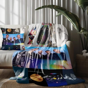 Throw Blanket and Pillowcase Set of 2,Coldplay Thin Bed Couch Decor - Picture 1 of 6