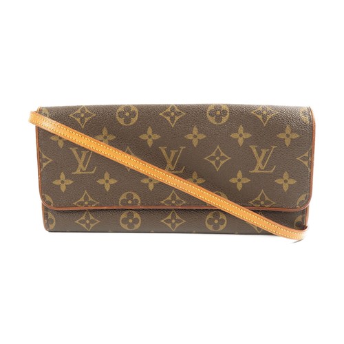 LOUIS VUITTON（LV） Borsa a tracolla Louis Vuitton LV GHW Pochette Twin GM M51852 Monogram Marrone