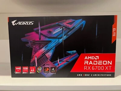 GIGABYTE AORUS Radeon RX 6700 XT ELITE 12GB GDDR6 Graphics Card - NEW Fast Ship! - Image 1 of 2