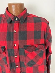 Camisa de franela de peso pesado St Johns Bay para hombre XL ajustada a cuadros búfalo de colección años 80 - Imagen 1 de 18