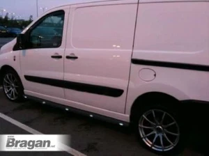 Black Side Bars + Amber LEDs To Fit Fiat Scudo LWB 2007-2016 Stainless Accessory - Picture 1 of 7