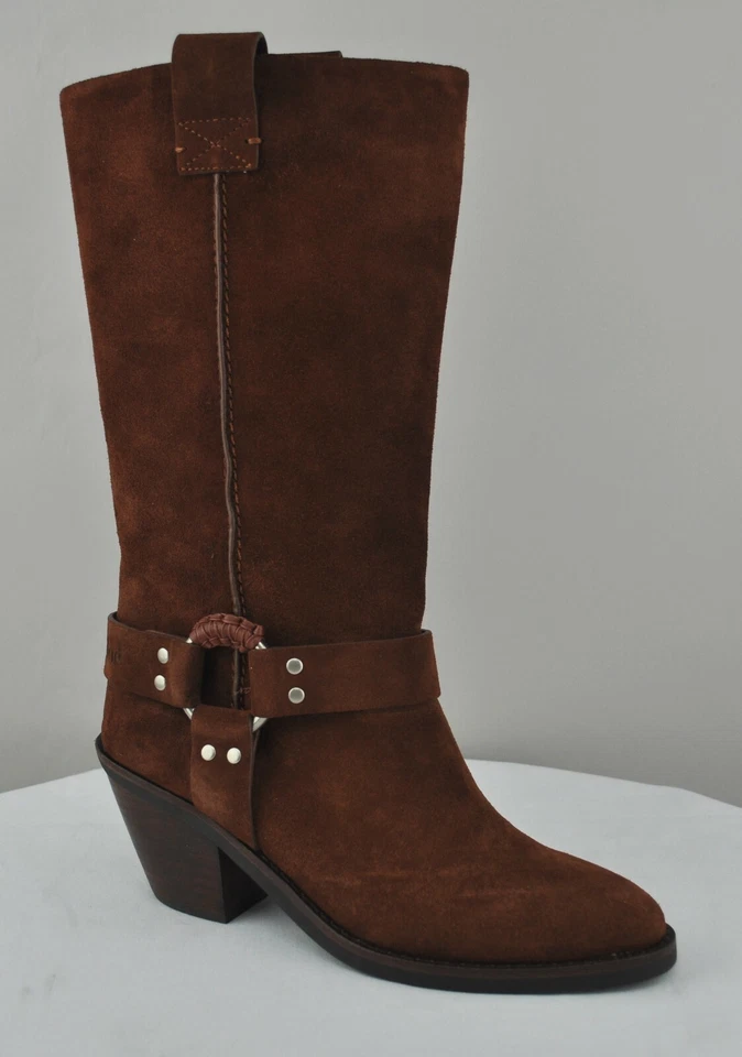 See By Chloé Suede Mid-calf Boot, Dark Brown size 39 - Image 1 of 1