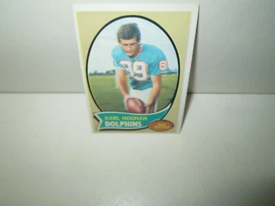 KARL NOONAN 1970 FOOTBALL CARD Topps #223 MIAMI DOLPHINS WR Iowa Good - Image 1 of 2