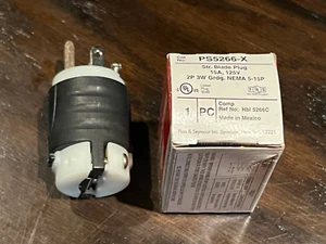 Pass & Seymour PS5266-X Connector, 15A, 2P, 125V - NEW #3048 - Picture 1 of 3