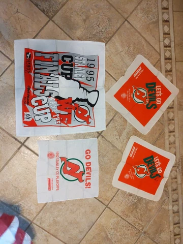 New Jersey Devils Flag  Stanley Cup and Playoff Banners 1995 1991 Cover