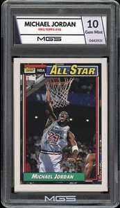 1992 Topps #115 Michael Jordan MGS GRADED 10 Gem Mint Chicago SUPERSTAR HOF - Picture 1 of 2