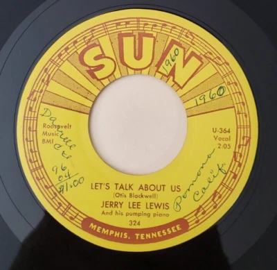 Jerry Lee Lewis LET'S TALK ABOUT US (ROCKABILLY 45) #324 PLAYS VG++ Foto 1 de 4