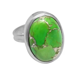 Grün Kupfer Türkis Massiv 925 Sterling Silber Ring Schmuck Gr-6 AR-7275 - Bild 1 von 1