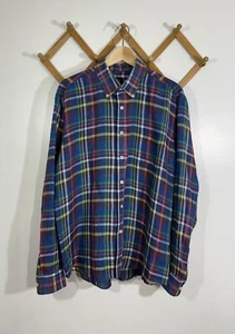 Forsyth Of Canada Button Shirt Linen Plaid Medium - Picture 1 of 7
