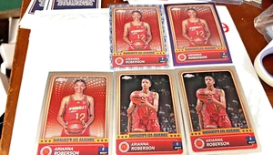 2024 Topps Chrome McDonalds   MCFLURRY REFRACTOR ARIANNA ROBERSON PURPLE &3BASE - Picture 1 of 1