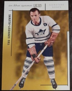 2003 - 2004 ITG Used Ted Kennedy Signature Series Gold /50 #119 Hockey Card