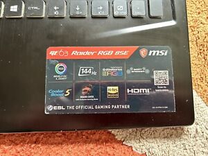 New listingMSI GE63 Raider RGB 8SE Laptop, i7-8750H, 8GB RAM, RTX 2060 Spares Or Repairs.
