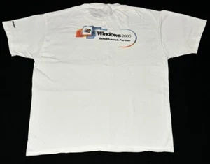 Vintage Compaq Computers PC Microsoft Windows 2000 White T Shirt Size XL - Picture 1 of 12