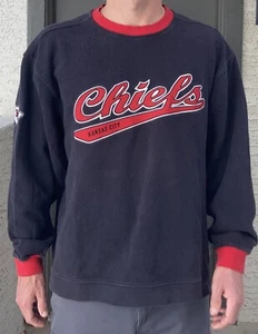 KANSAS CITY CHIEFS Reebok Grid Iron NFL Sweatshirt Large XL Faded Black - Picture 1 of 9