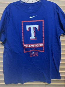 Nike Texas Rangers World Series Champions T-Shirt Size L NEW FREE SHIP 2023 - Picture 1 of 1