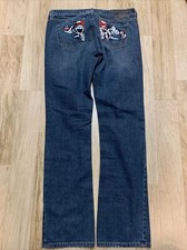 Ed Hardy Love Kills Slowly Skull Women's Jeans Size 31