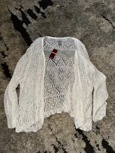 avenue cardigan White 18/20 NWT Women’s New White Shawl Jacket - Picture 1 of 3