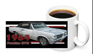 Pontiac GTO 1964 convertible diseño Muscle Car 11 oz. Taza de café de cerámica - Imagen 1 de 4