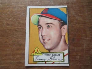 1952 TOPPS TOMMY GLAVIANO #56 ST LOUIS CARDINALS RED BACK VARIATION HIGHER GRADE