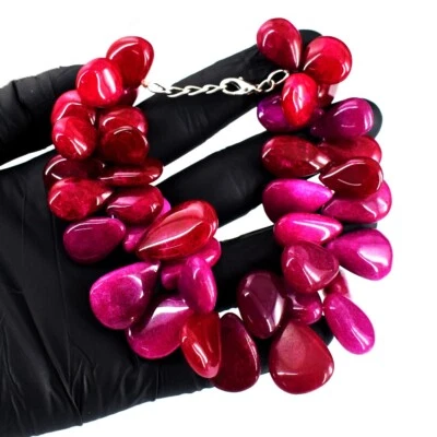 Most Outstanding Pink Ruby 469.00 Cts Beaded Very Attractive Bracelet VK 37 E692 - Image 1 of 3