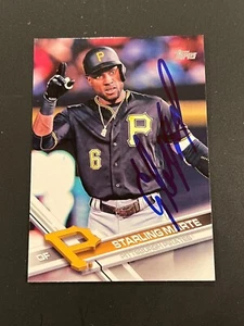 Hand Signed 2017 Topps Series 1 Starling Marte #58 Pittsburgh Pirates - Picture 1 of 2