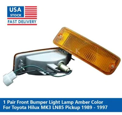 LÁMPARA LUZ PARACHOQUES DELANTERO ÁMBAR PARA CAMIONETA TOYOTA HILUX MK3 LN85 1989 - 1997 Foto 1 de 3