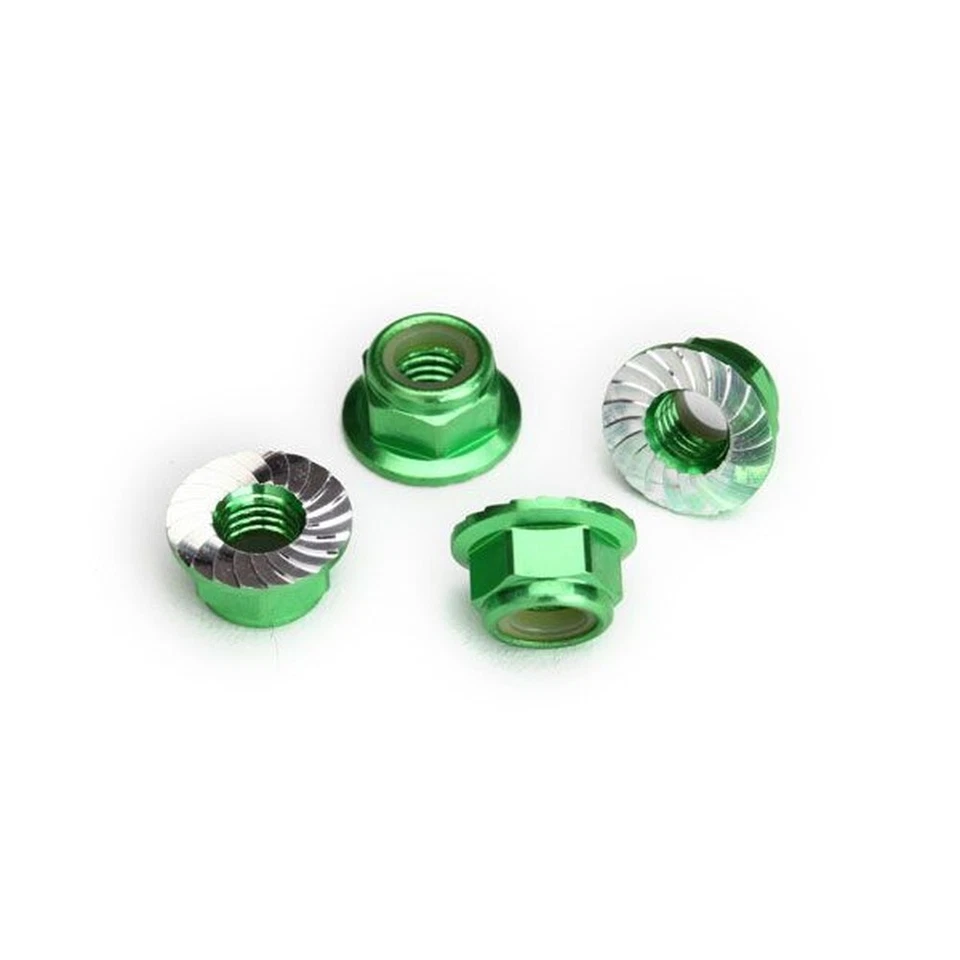 Traxxas 5mm Aluminum Flanged Nylon Locking Nuts (Green) (8447G) Maxx/UDR - Image 1 of 1