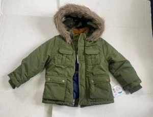 Carter's Boy's Parka with Faux Fur Trimmed Hood Sz. 4 NWT $90 Free Shipping - Picture 1 of 3