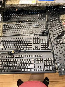 (Lot of 6 Dell hp Kensington usb  Multimedia Keyboard - Picture 1 of 8