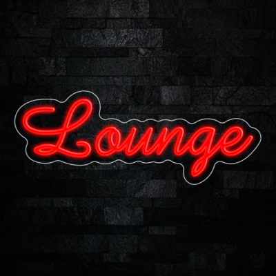 Lounge LED Neon Sign 21"L x 8"H #33245 - Image 1 of 3