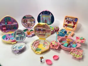 Vintage Bluebird Polly Pocket Lot 7 Compacts EINE Figur Beschreibung lesen 80er/90er - Bild 1 von 16