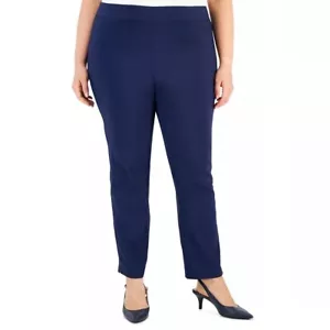 Charter Club Womens 10 Intrepid Blue Straight Leg Pants NWT CL42 - Picture 1 of 3
