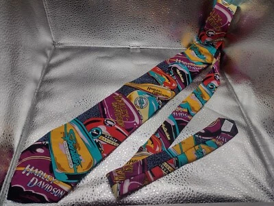 Harley Davidson Ralph Marlin Motocicletas Licencia Oficial Corbata 4” 1993 Tanques Foto 1 de 4