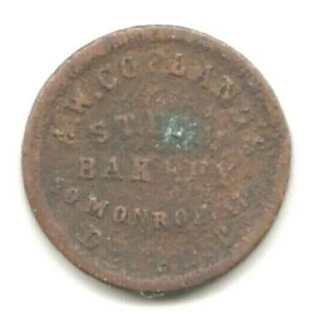Civil War Store Card Token COPELANDS Steam Bakery Detroit Mi FULD 225R-1a/1039 - Picture 1 of 2