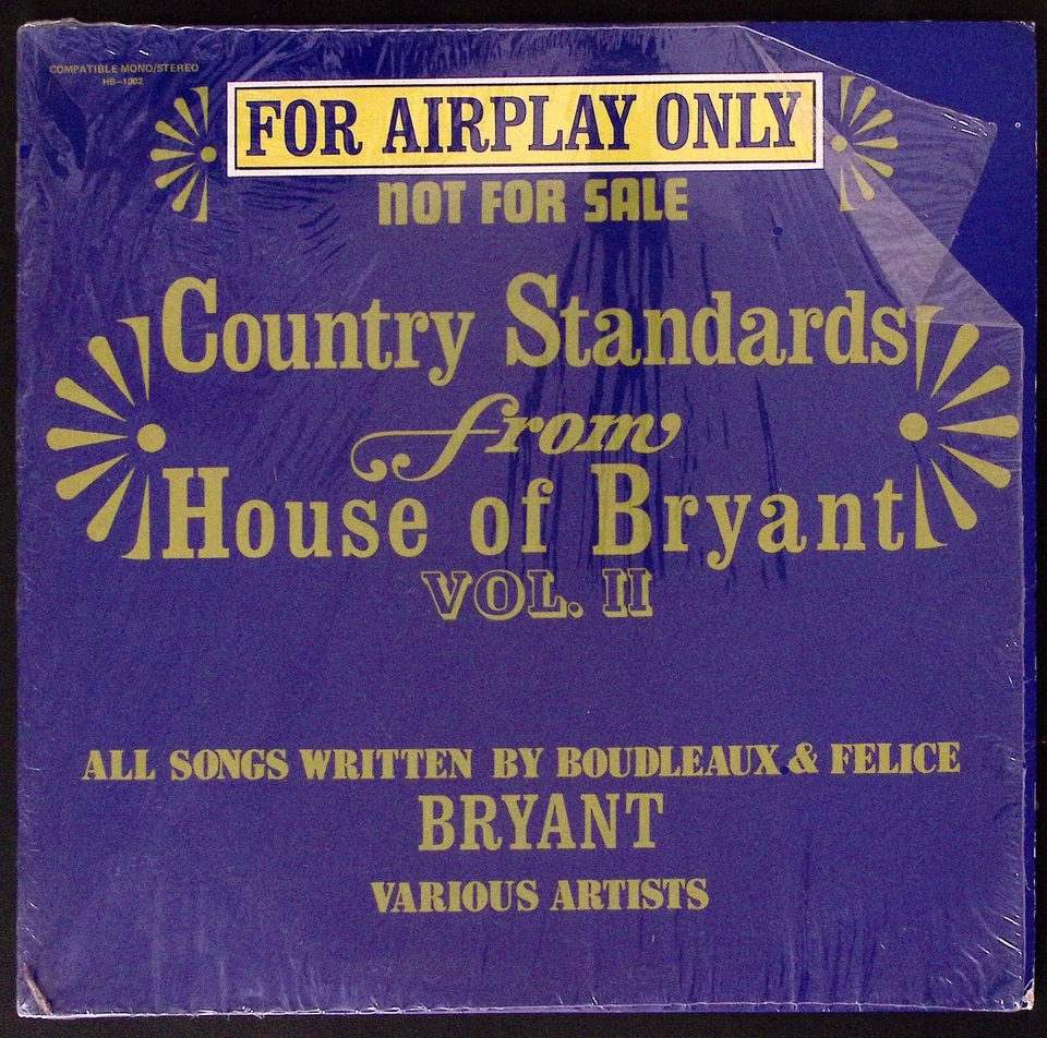 COUNTRY STANDARDS FROM HOUSE OF BRYANT VOL II AIRPLAY ONLY EXC VINYL LP 119-53W Foto 1 de 4
