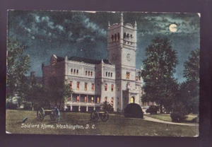 WASHINGTON DC Soldier's Home at Night Moon Vintage Postcard PC - Picture 1 of 2