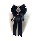 Brooch Necktie with Pearl and Diamante Bow Elegant Flower Jewelry Brooches