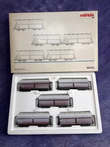 Marklin 46262 DB "Lime Transport" Self-unloading Hopper Car w/ Hinged Roof Set - Picture 1 of 24