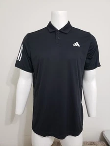 adidas Men's Club 3-Stripes Tennis Polo Shirt HS3269 Black Size L - Picture 1 of 11