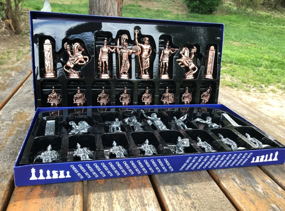 Chess Pieces for Adults X Large Antique Greek Mythology  🎁 Christmas Gift - Image 1 of 4
