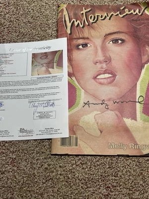 ANDY WARHOL’S INTERVIEW MAGAZINE Molly Ringwald Signed By Warhol, JSA LOA* Rare* - Image 1 of 4