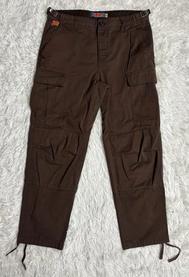 Pantalones cargo Empyre para hombre marrón relajado pierna ancha holgados patinador talla 30 Foto 1 de 4