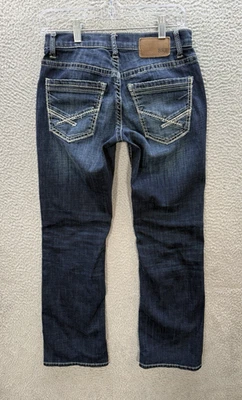 BKE Buckle Jeans Mens 28x30 Blue Denim Aiden Boot Stretch Thick Stitch Workwear - Image 1 of 4