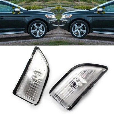 Pair Left Right Side Wing Mirror Indicator Lamp Light For Volvo XC60 2009-2013 - image 1 of 4